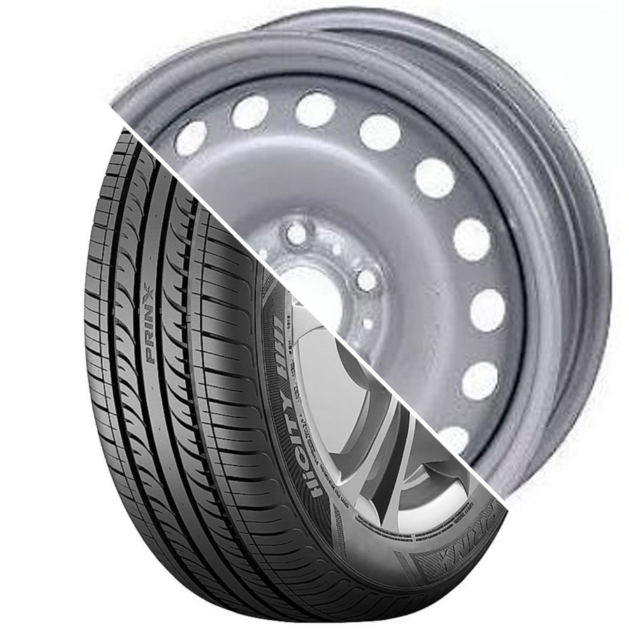 Шина с диском в сборе Prinx HH1 HiCity 185/65 R15 88H + Magnetto 15009 AM Silver 4*100 6xR15 ET50 DIA60.1 Lada Vesta