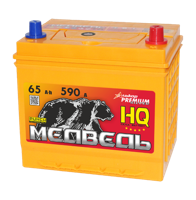 АКБ Медведь Silver о.п.R+ 65a/h Азия B13(нижн.кр) 75D23L